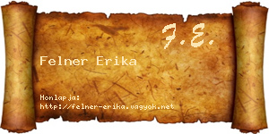 Felner Erika névjegykártya